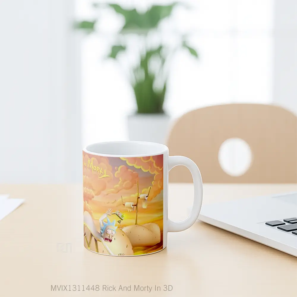 Mug Rick And Morty In 3D Gelas Kartun - All-side / Desain