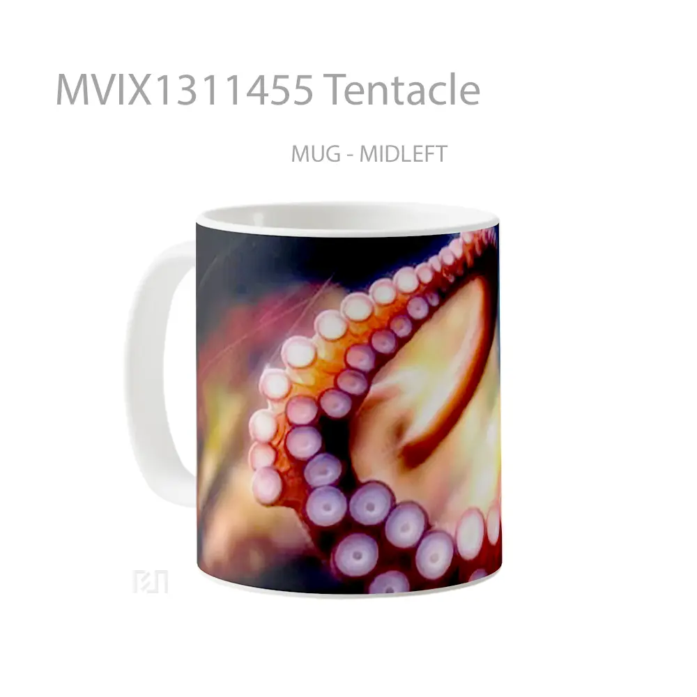 Mug Tentacle Gelas Keramik Unik - All-side / Desain