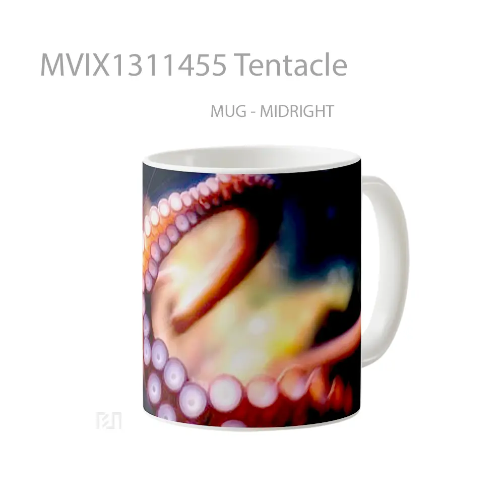 Mug Tentacle Gelas Keramik Unik - All-side / Desain
