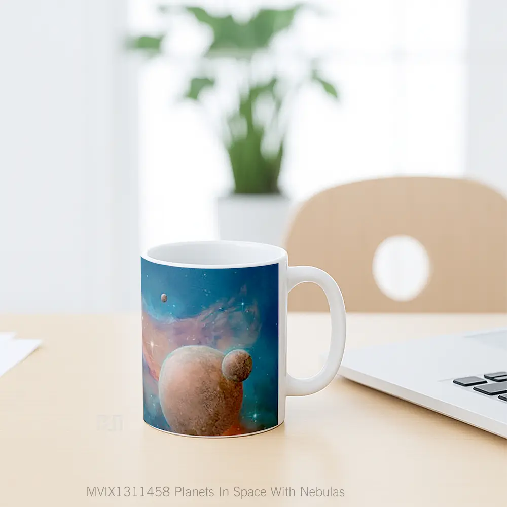 Mug Planets In Space With Nebulas Gelas Astronomi - All-side / Desain