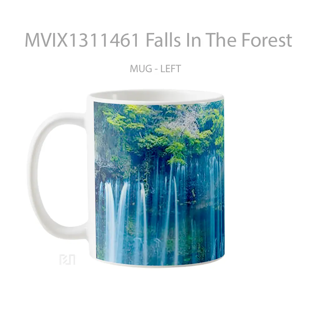 Mug Falls In The Forest Gelas Pemandangan Alam - All-side / Desain