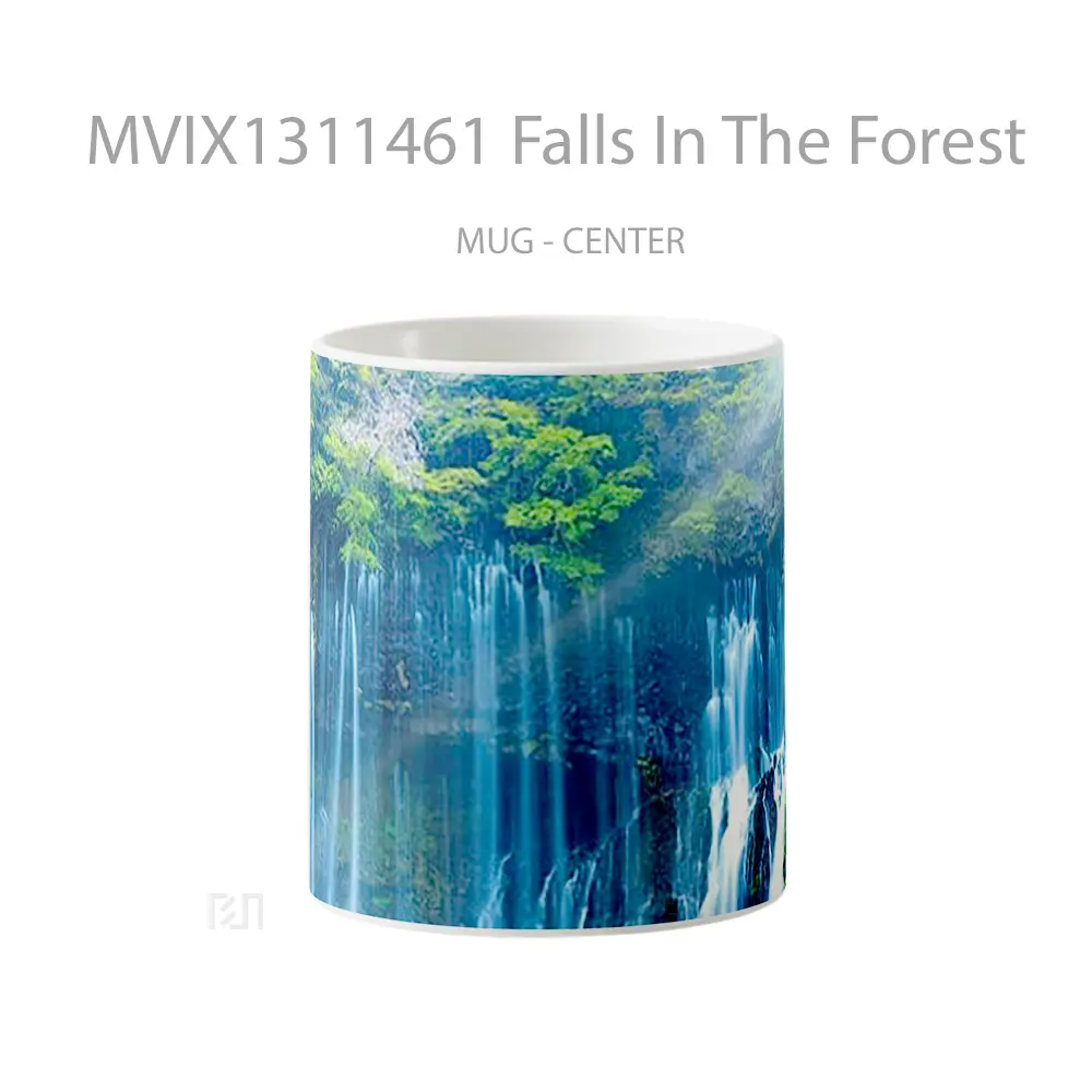 Mug Falls In The Forest Gelas Pemandangan Alam