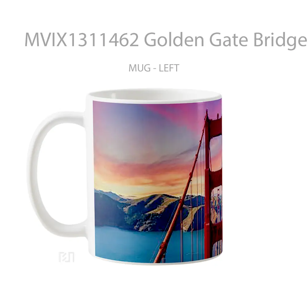 Mug Golden Gate Bridge At Sunset Gelas Pemandangan Alam - All-side / Desain