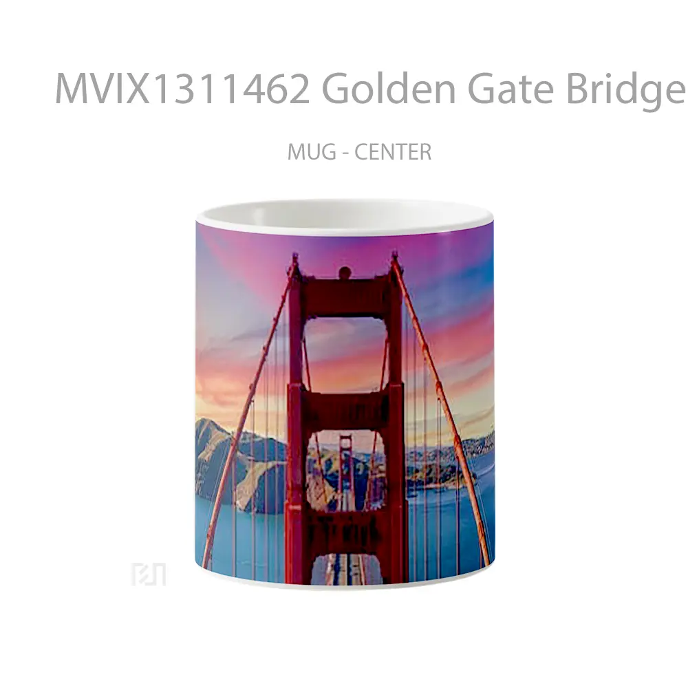 Mug Golden Gate Bridge At Sunset Gelas Pemandangan Alam