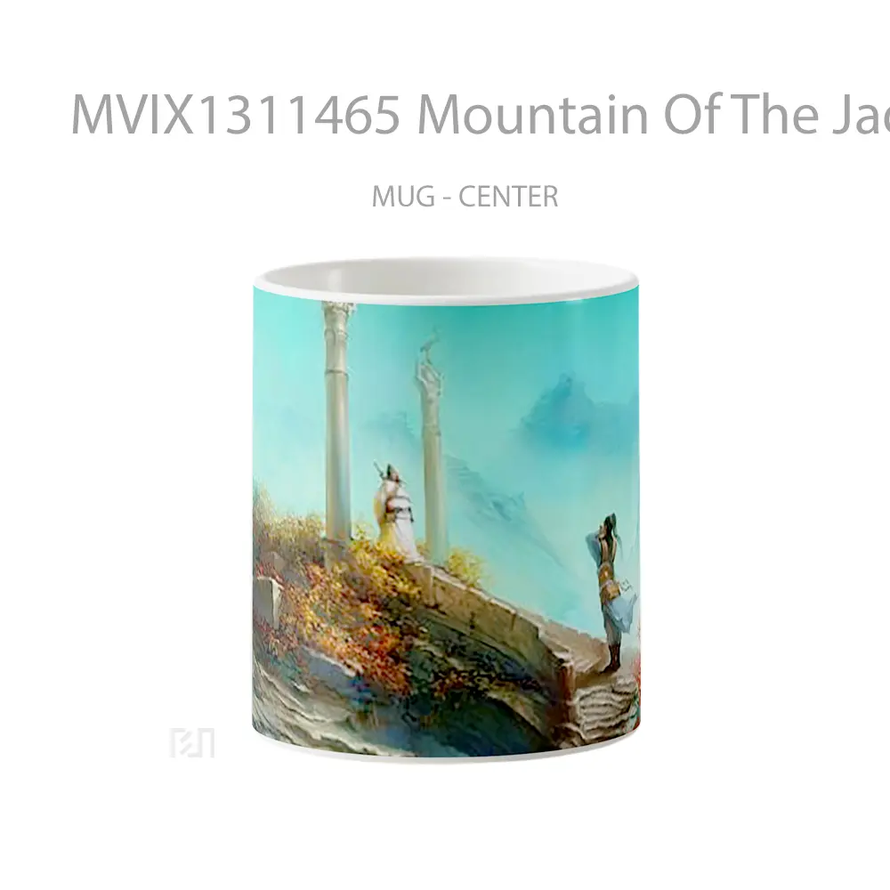 Mug Mountain Of The Jade Tempo Of The Dynasty Gelas Pemandangan Alam