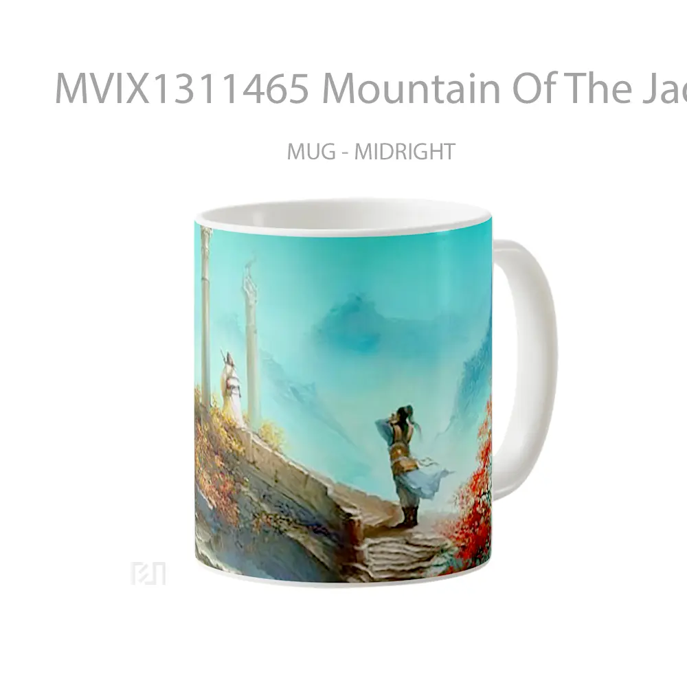 Mug Mountain Of The Jade Tempo Of The Dynasty Gelas Pemandangan Alam - All-side / Desain