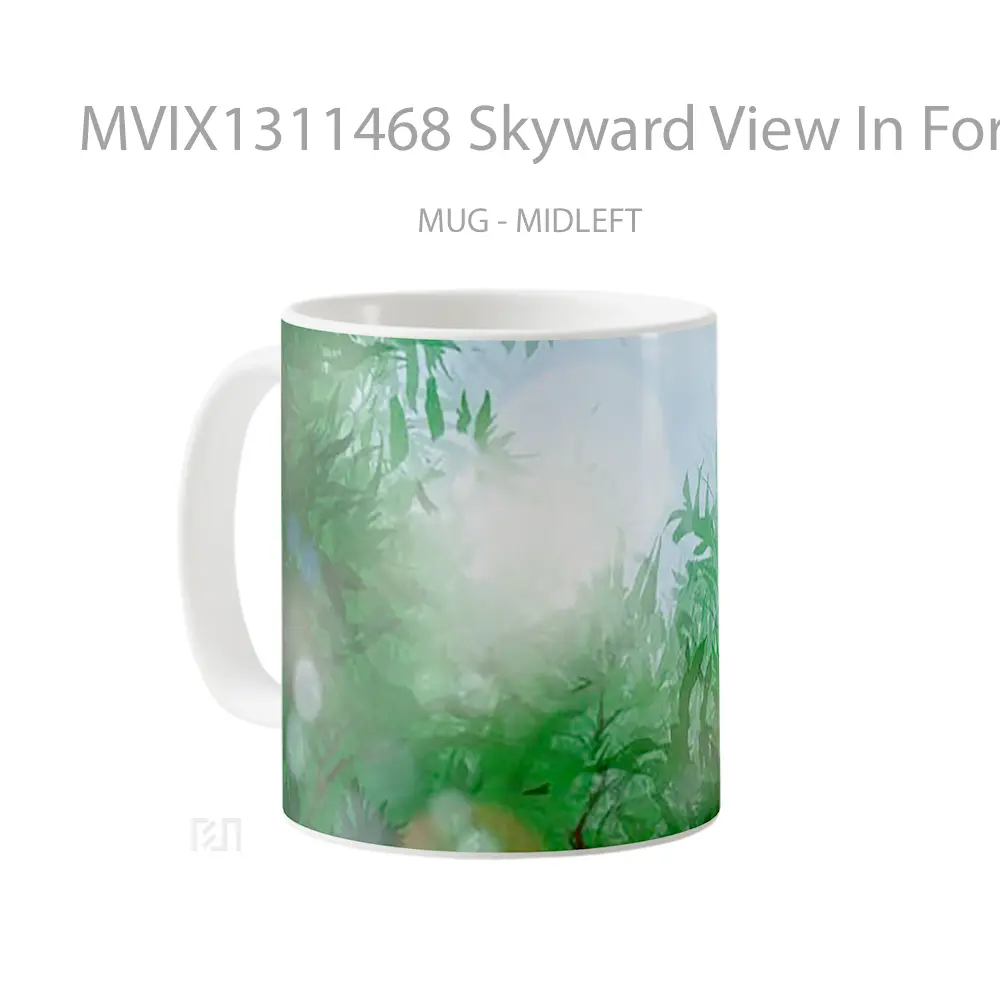 Mug Skyward View In Forest Gelas Pemandangan Alam - All-side / Desain