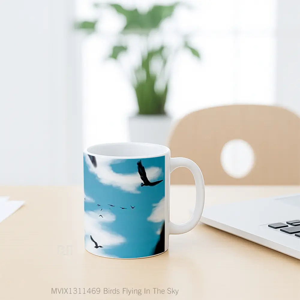 Mug Birds Flying In The Sky Gelas Hewan Lucu - All-side / Desain