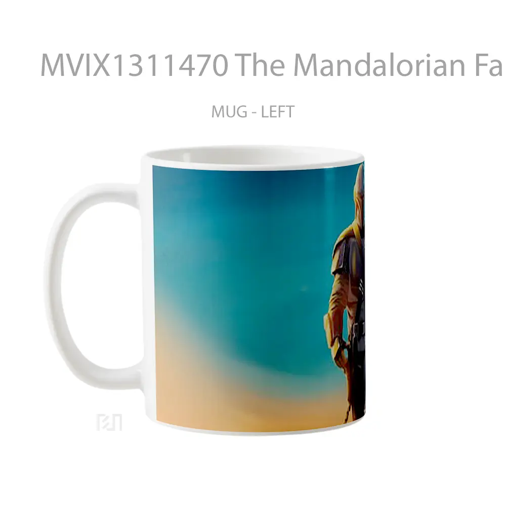 Mug The Mandalorian Fanart Gelas Star Wars - All-side / Desain