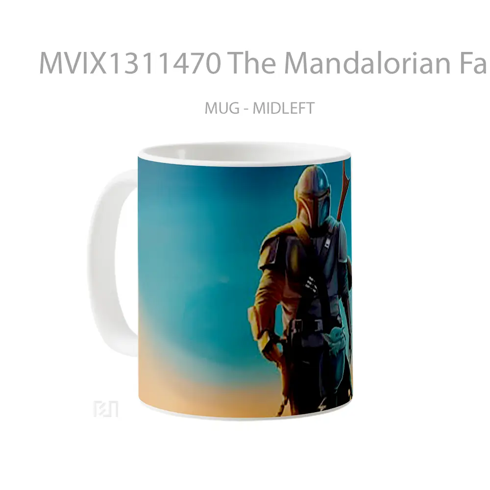 Mug The Mandalorian Fanart Gelas Star Wars - All-side / Desain