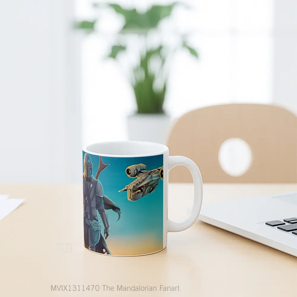 Mug The Mandalorian Fanart Gelas Star Wars - All-side / Desain
