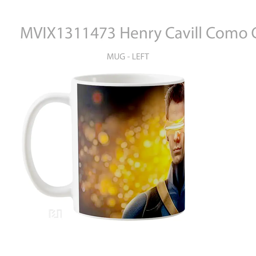 Mug Henry Cavill Como Cyclops Fan Art Gelas Superhero - All-side / Desain