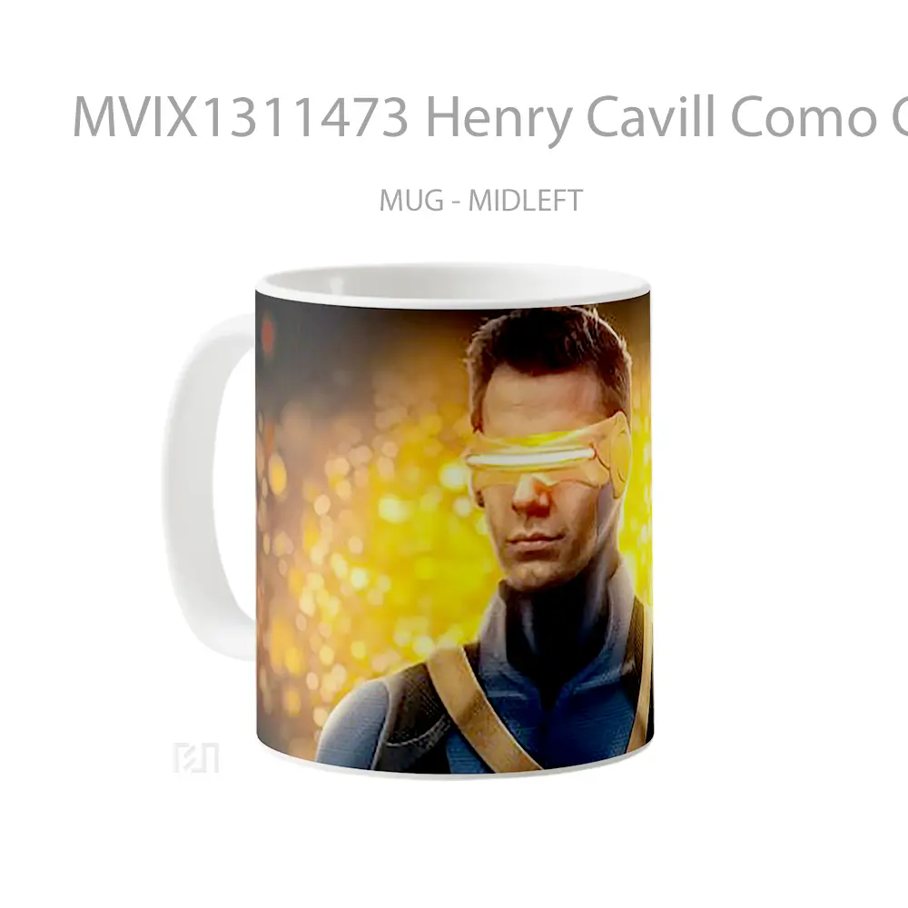 Mug Henry Cavill Como Cyclops Fan Art Gelas Superhero - All-side / Desain