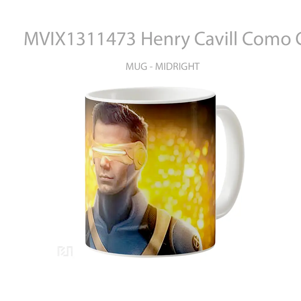 Mug Henry Cavill Como Cyclops Fan Art Gelas Superhero - All-side / Desain