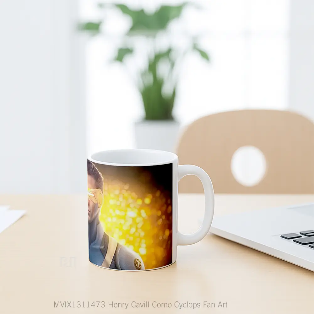 Mug Henry Cavill Como Cyclops Fan Art Gelas Superhero - All-side / Desain