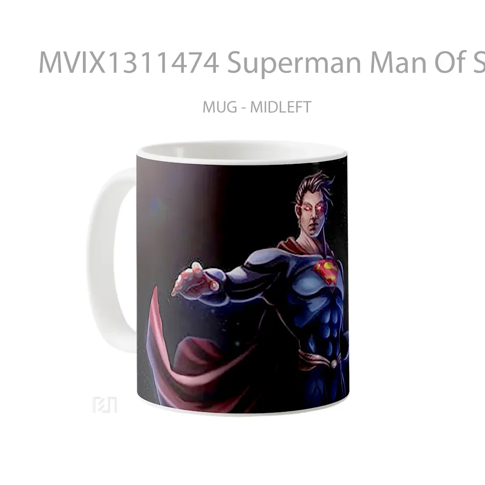 Mug Superman Man Of Steel Comic Art Gelas Superhero - All-side / Desain