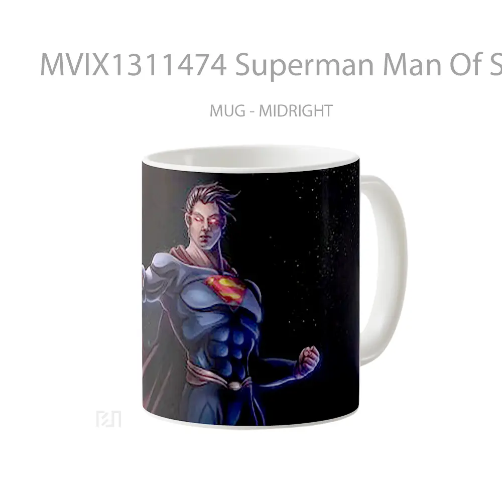 Mug Superman Man Of Steel Comic Art Gelas Superhero - All-side / Desain