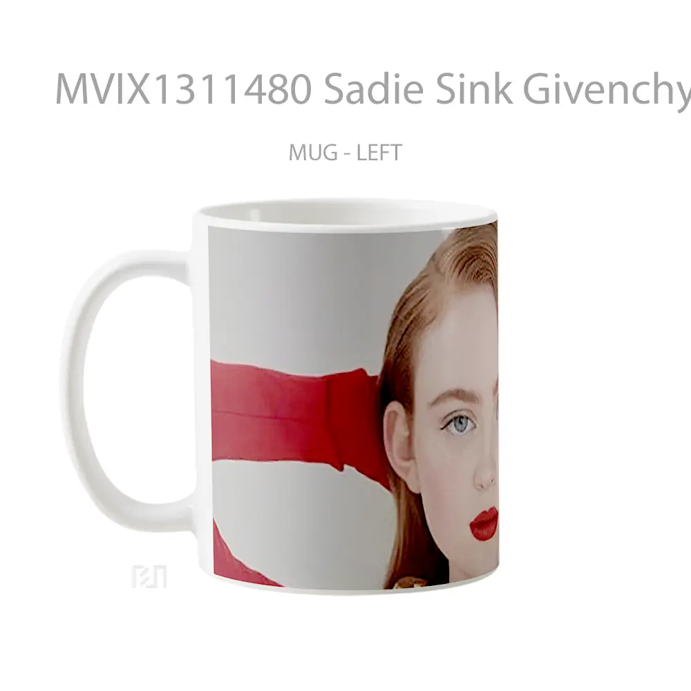 Mug Sadie Sink Givenchy Beaty Camapaign Gelas Keramik Unik - All-side / Desain