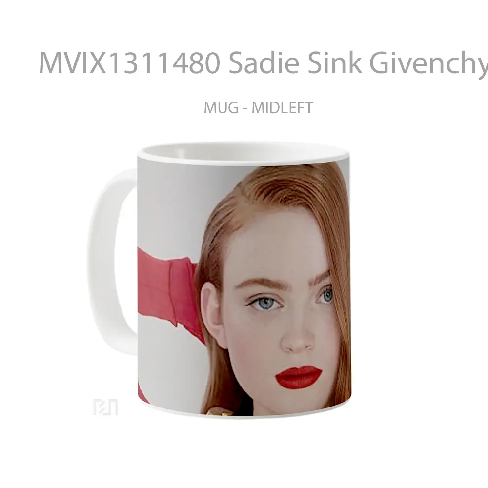 Mug Sadie Sink Givenchy Beaty Camapaign Gelas Keramik Unik - All-side / Desain