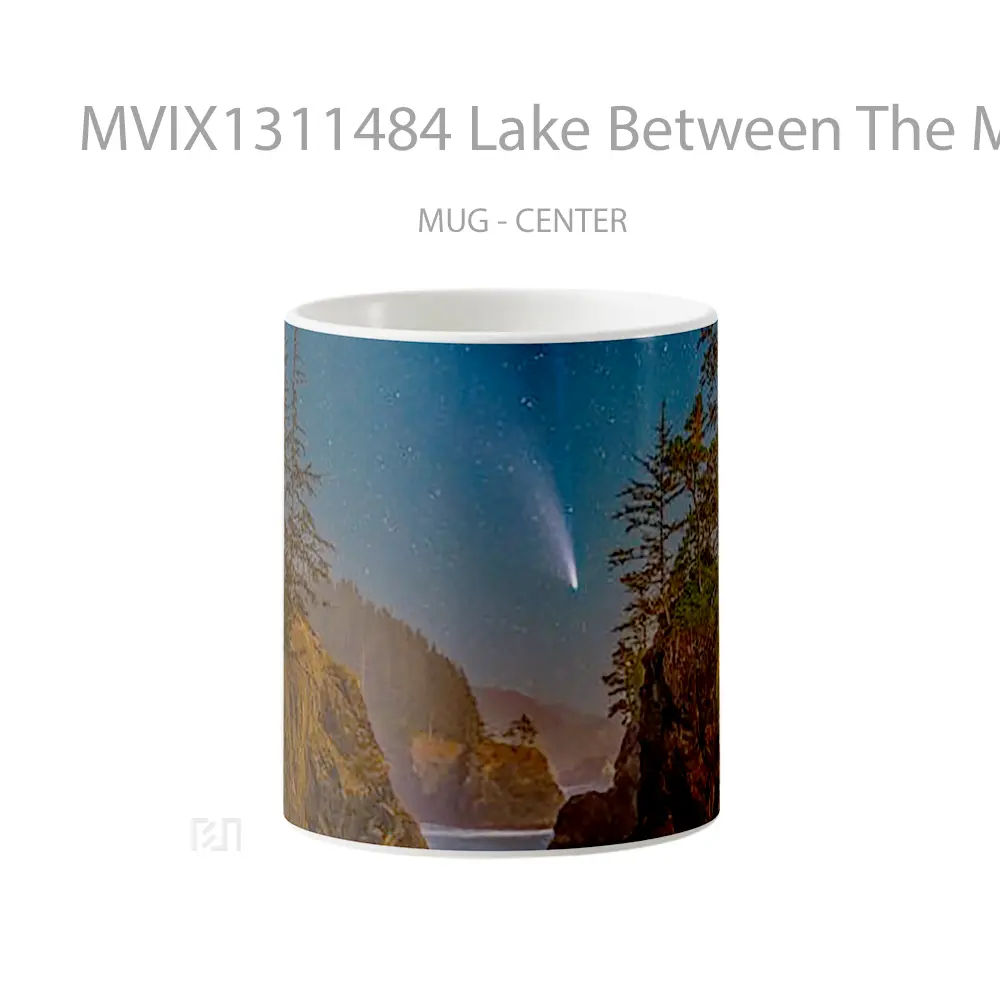 Mug Lake Between The Mountains And Starred Sky Gelas Pemandangan Alam