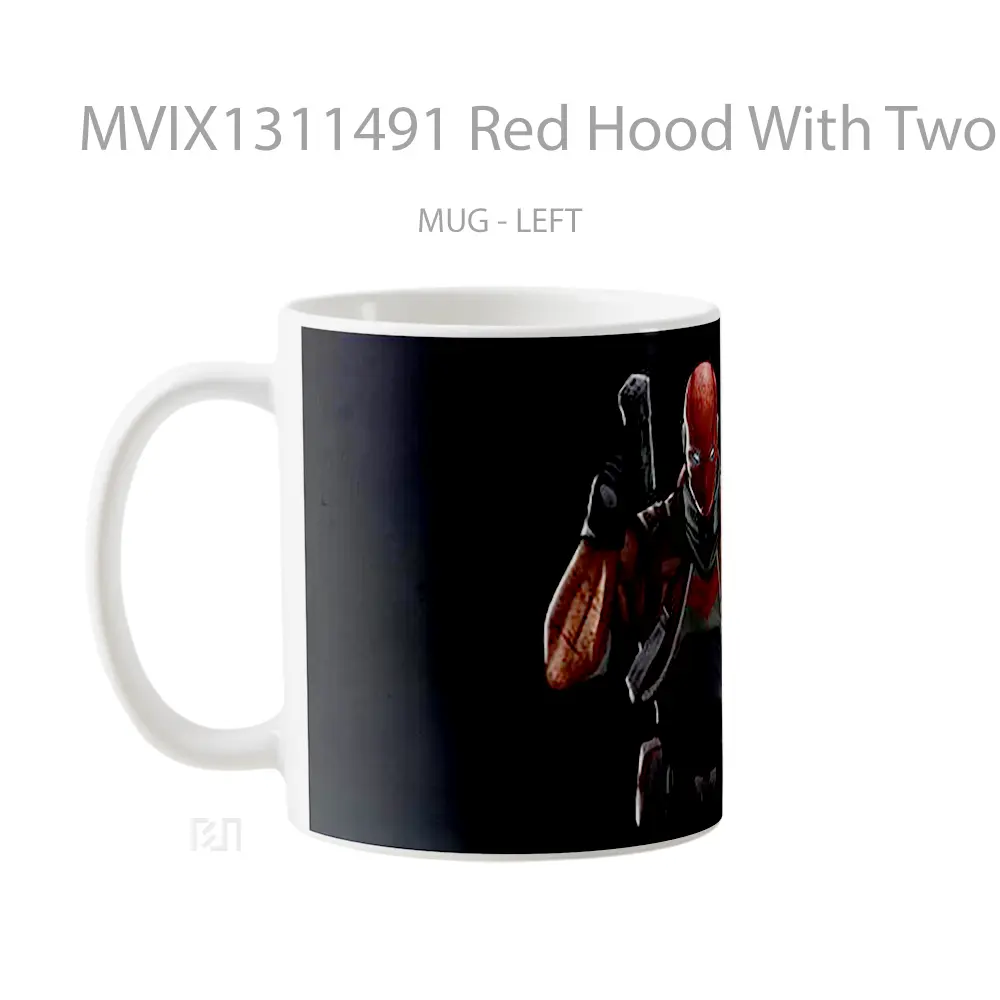 Mug Red Hood With Two Guns Gelas Superhero - All-side / Desain