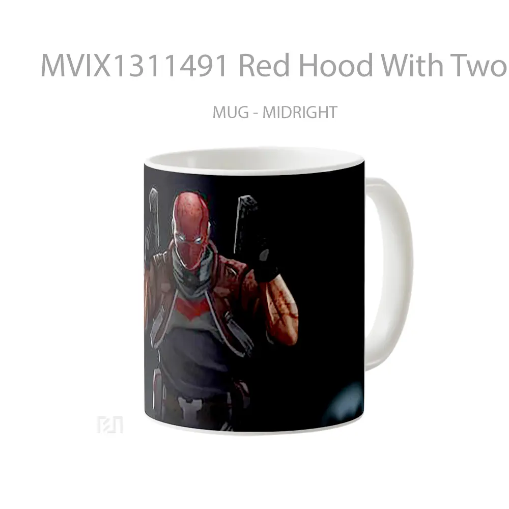 Mug Red Hood With Two Guns Gelas Superhero - All-side / Desain