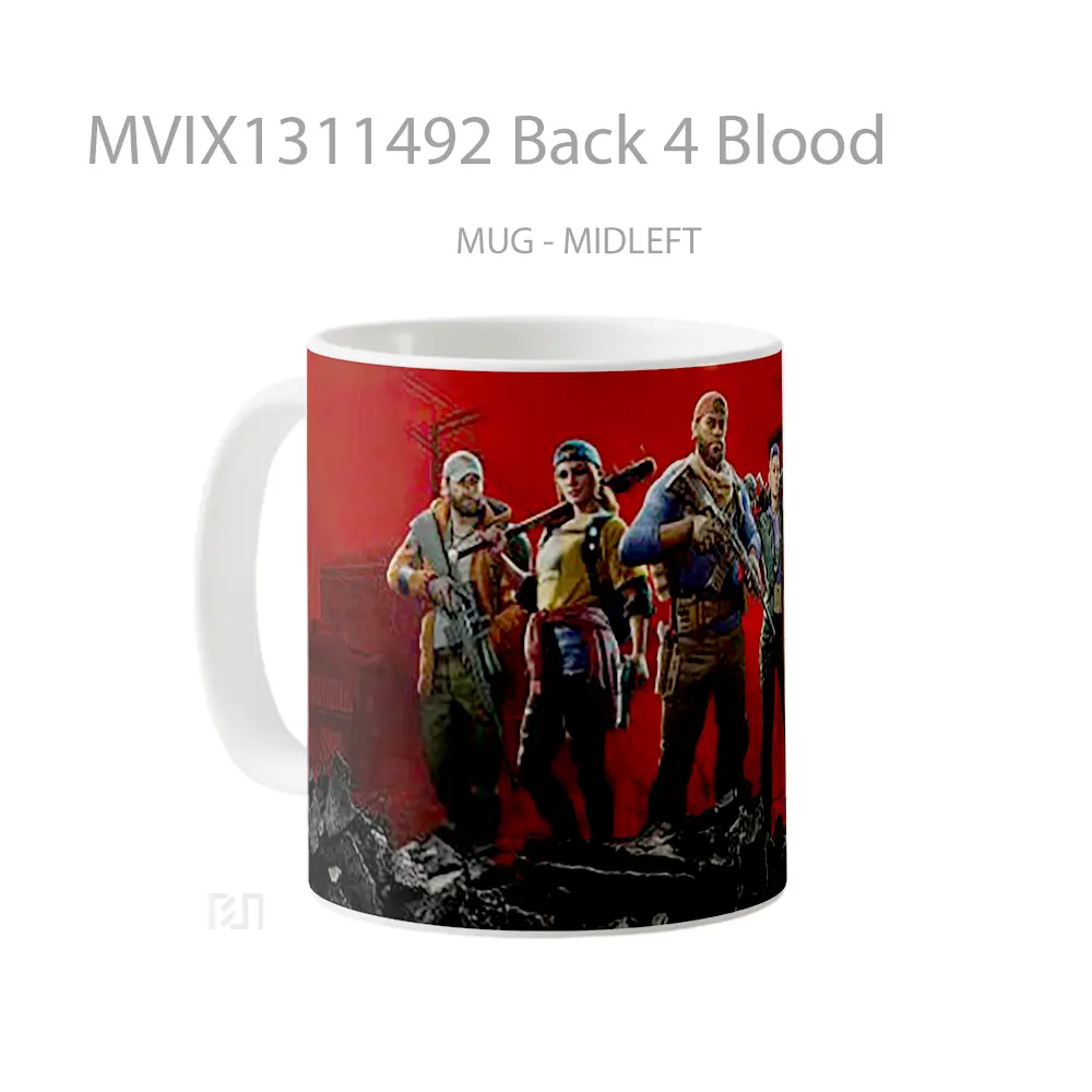 Mug Back 4 Blood Gelas Keramik Unik - All-side / Desain