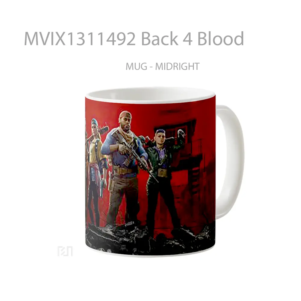 Mug Back 4 Blood Gelas Keramik Unik - All-side / Desain
