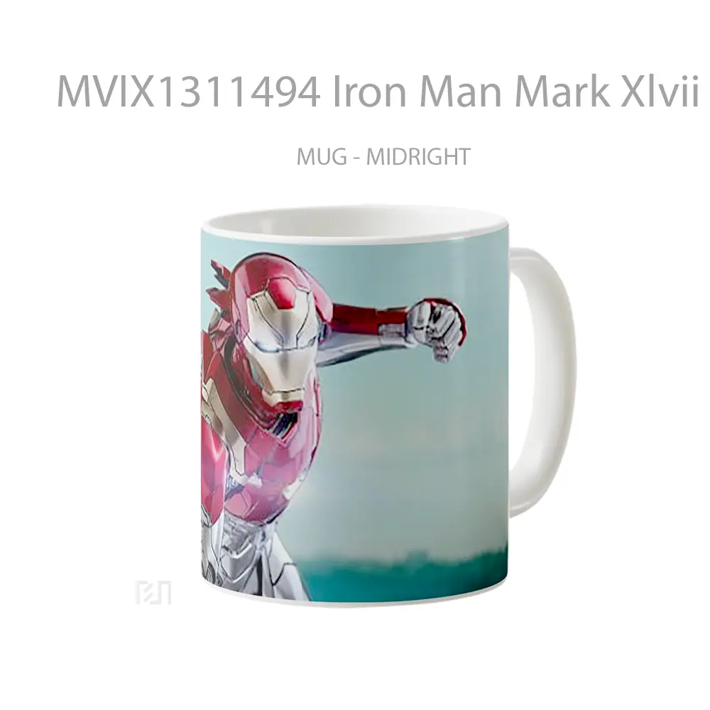 Mug Iron Man Mark Xlvii Gelas Superhero - All-side / Desain