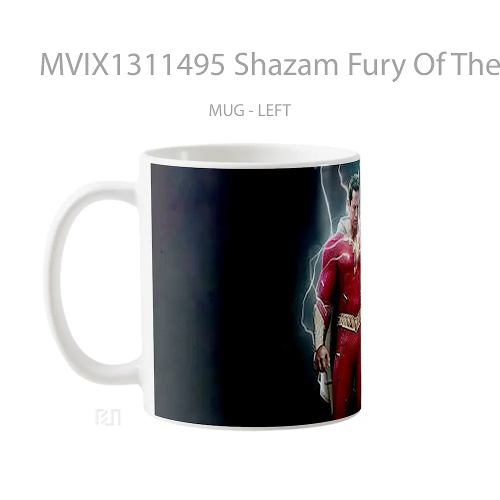 Mug Shazam Fury Of The Gods Gelas Superhero - All-side / Desain