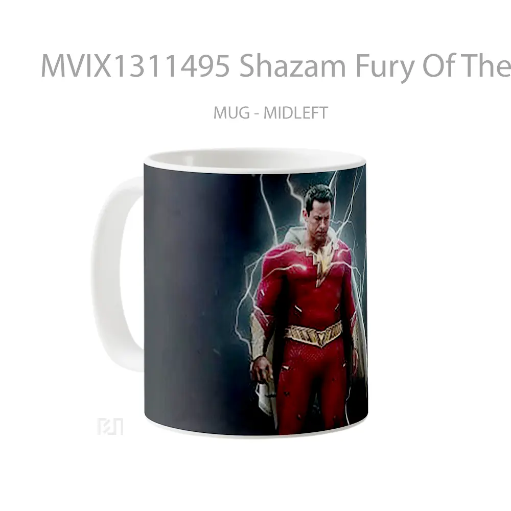 Mug Shazam Fury Of The Gods Gelas Superhero - All-side / Desain
