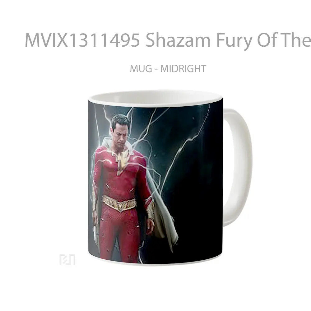 Mug Shazam Fury Of The Gods Gelas Superhero - All-side / Desain