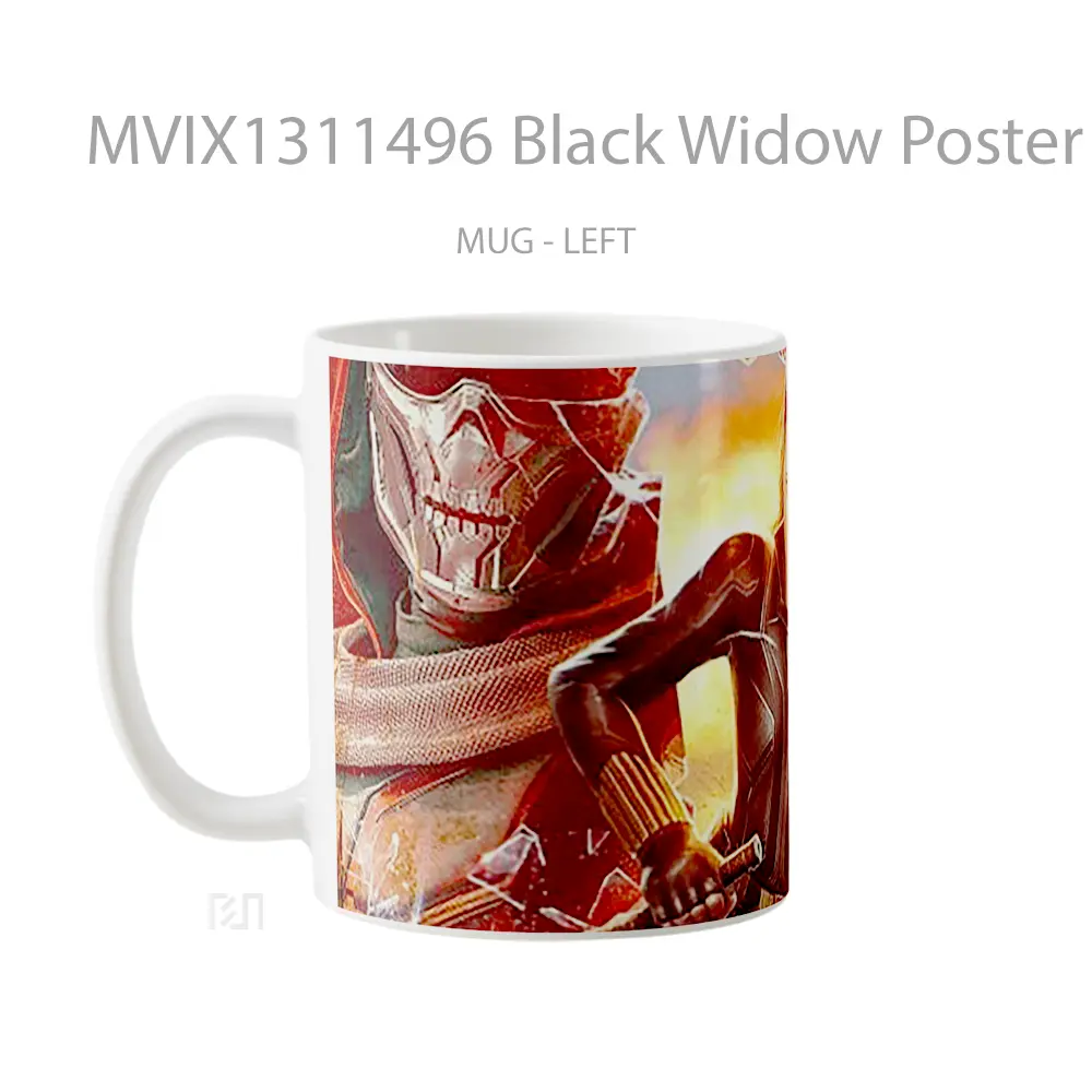 Mug Black Widow Poster 2021 Gelas Superhero - All-side / Desain