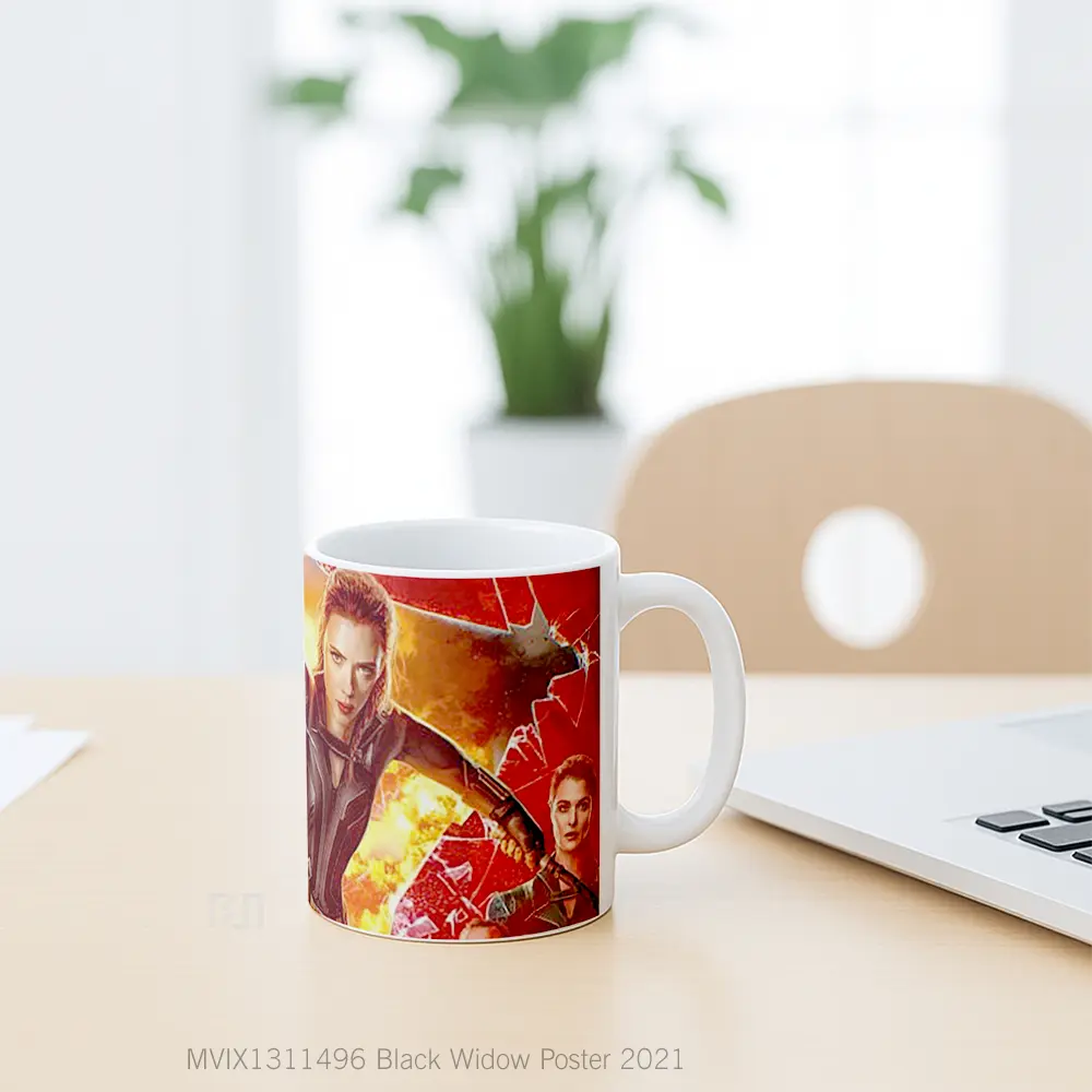 Mug Black Widow Poster 2021 Gelas Superhero - All-side / Desain