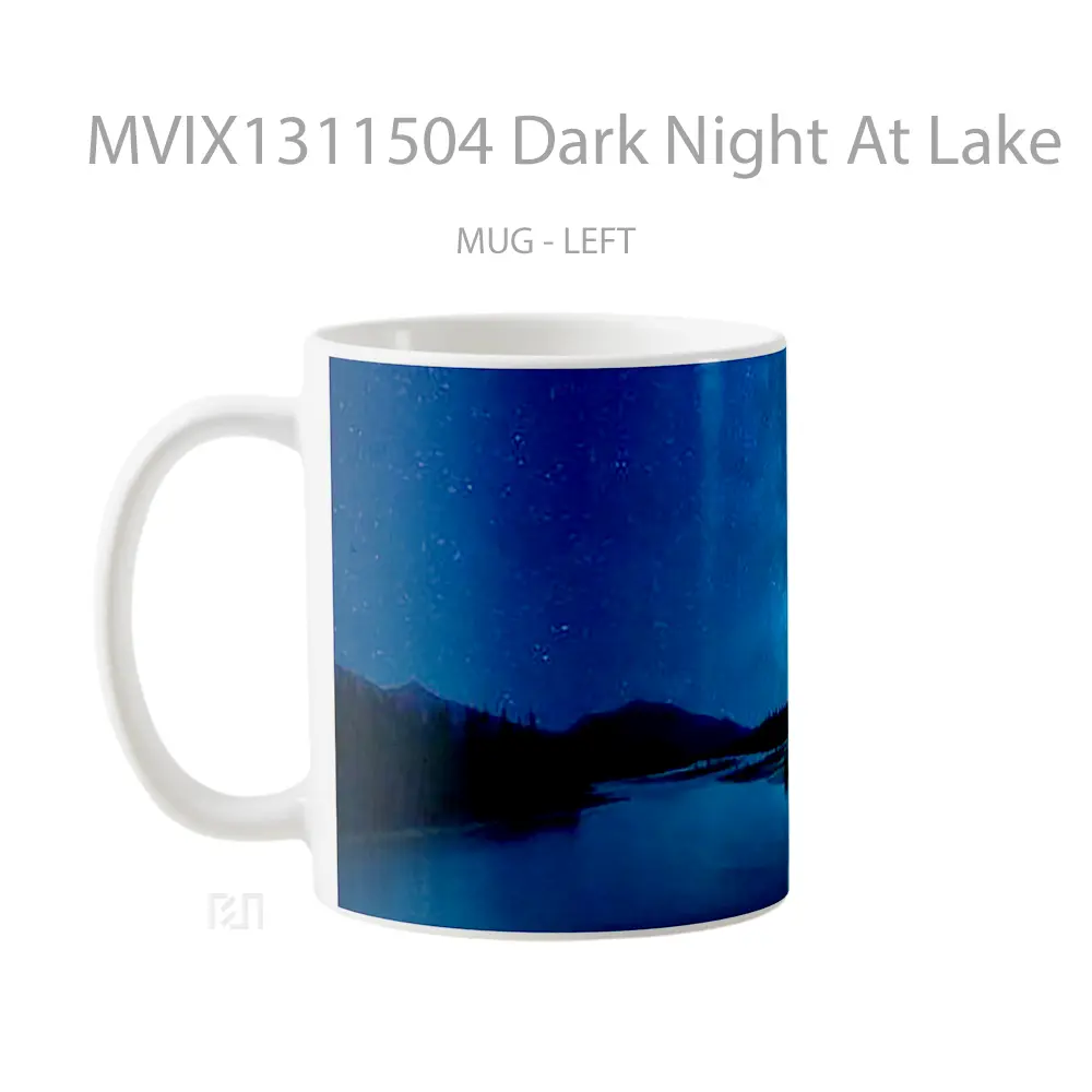 Mug Dark Night At Lake Gelas Pemandangan Alam - All-side / Desain