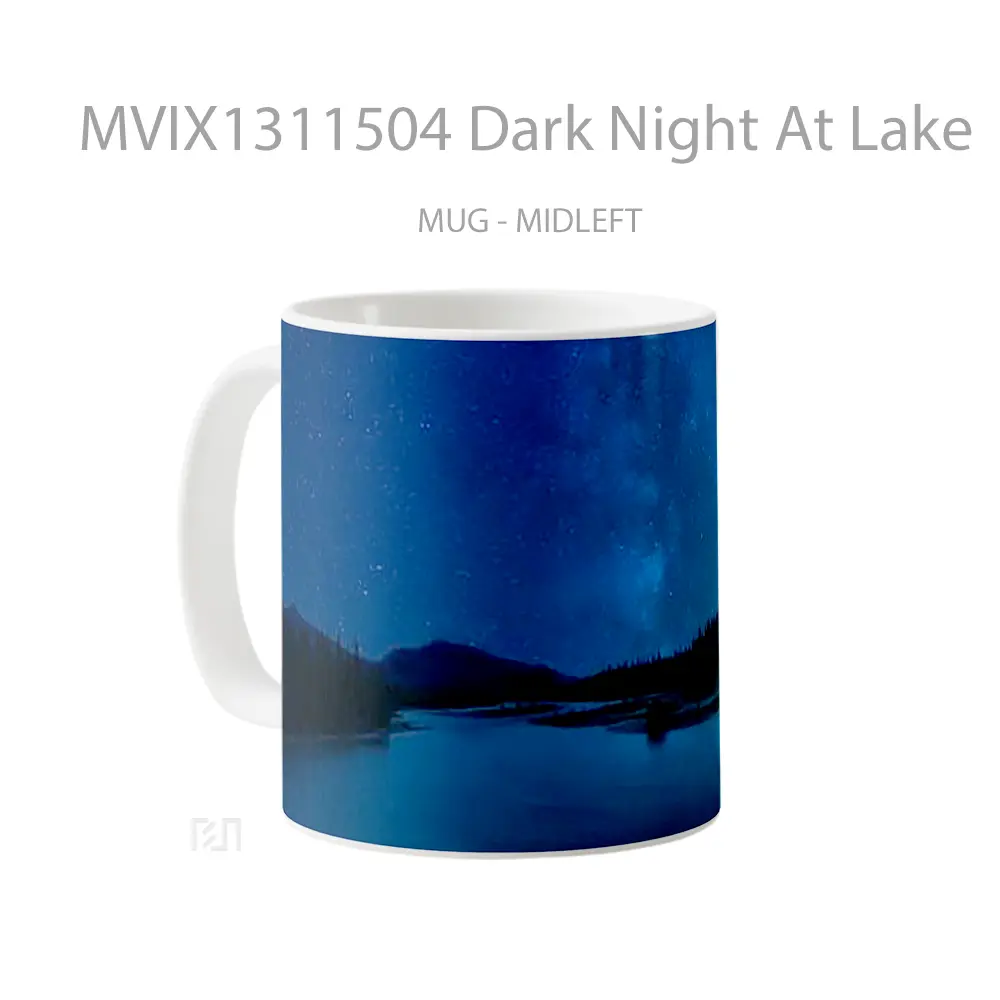Mug Dark Night At Lake Gelas Pemandangan Alam - All-side / Desain