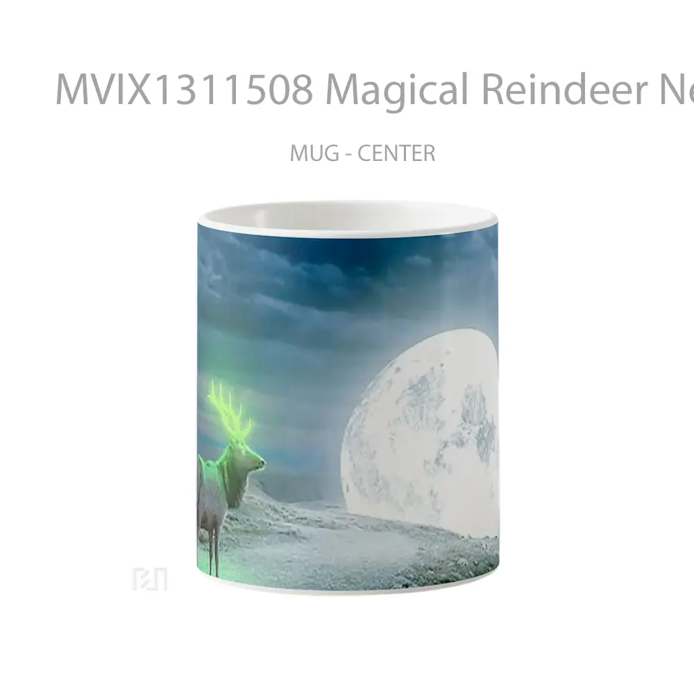 Mug Magical Reindeer Next To The Moon Gelas Hewan Lucu