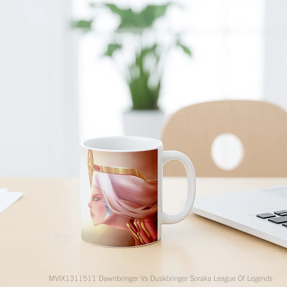 Mug Dawnbringer Vs Duskbringer Soraka League Of Legends Cangkir Gamer - All-side / Desain