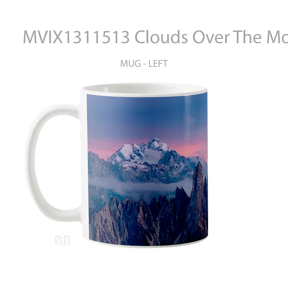 Mug Clouds Over The Mountains Gelas Pemandangan Alam - All-side / Desain