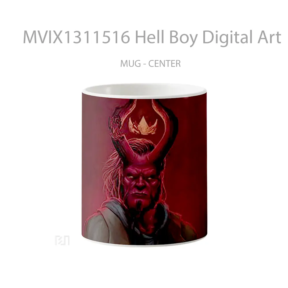 Mug Hell Boy Digital Art Gelas Seni Modern
