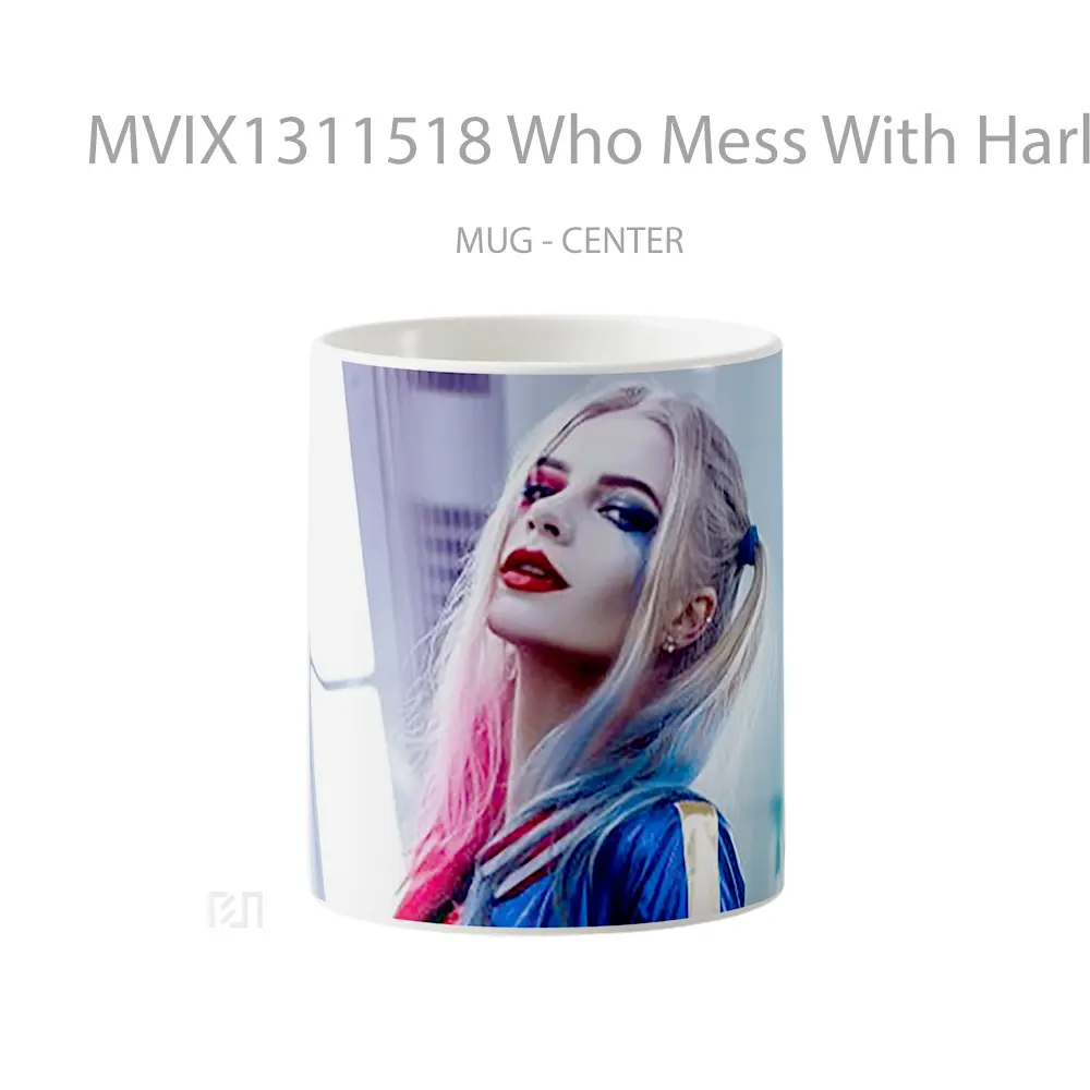 Mug Who Mess With Harley Quinn Again Gelas Keramik Unik