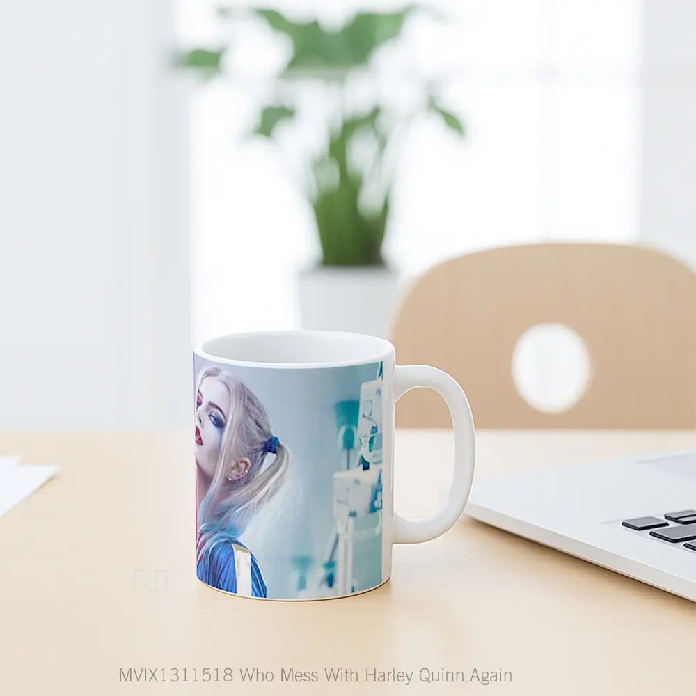 Mug Who Mess With Harley Quinn Again Gelas Keramik Unik - All-side / Desain