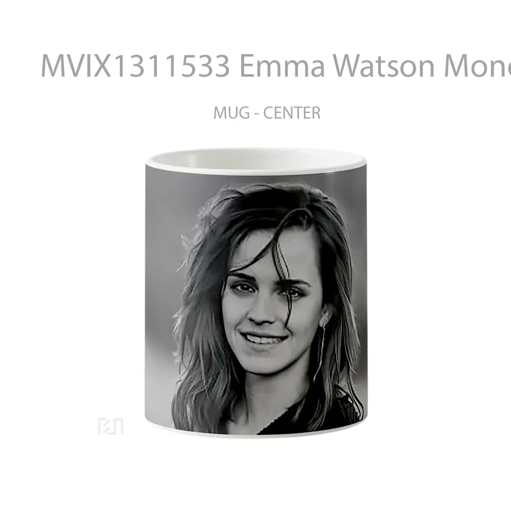 Mug Emma Watson Monochrome Gelas Selebriti