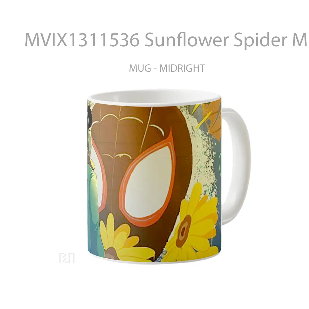 Mug Sunflower Spider Man Fanart Gelas Superhero - All-side / Desain