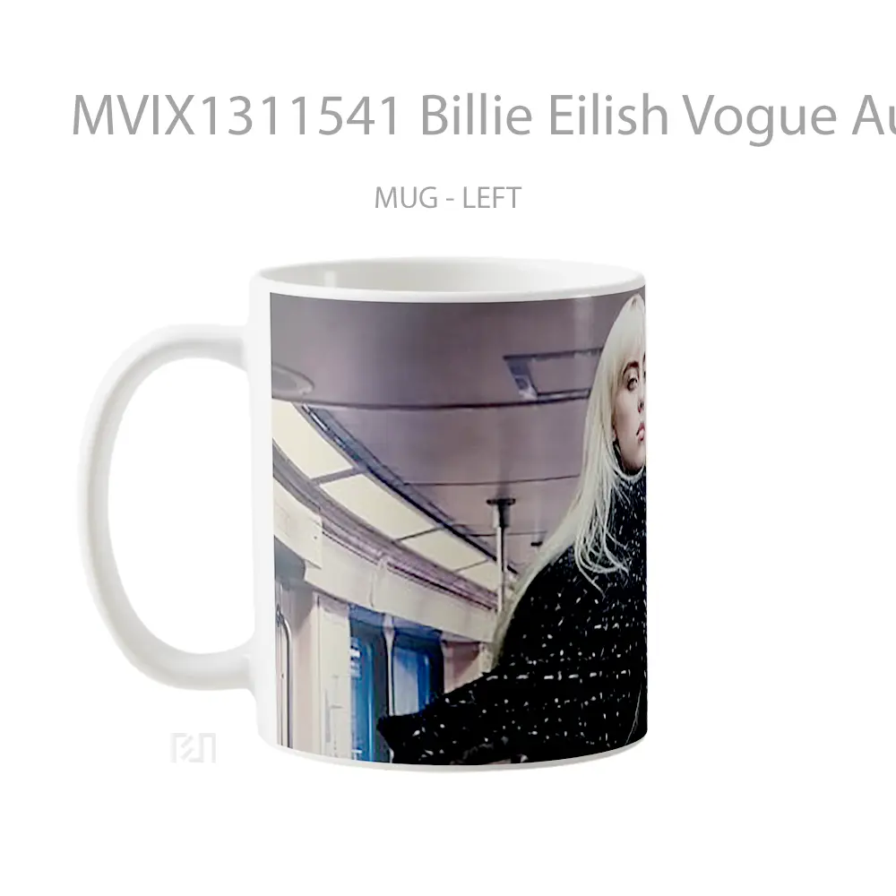 Mug Billie Eilish Vogue Australia Gelas Selebriti - All-side / Desain