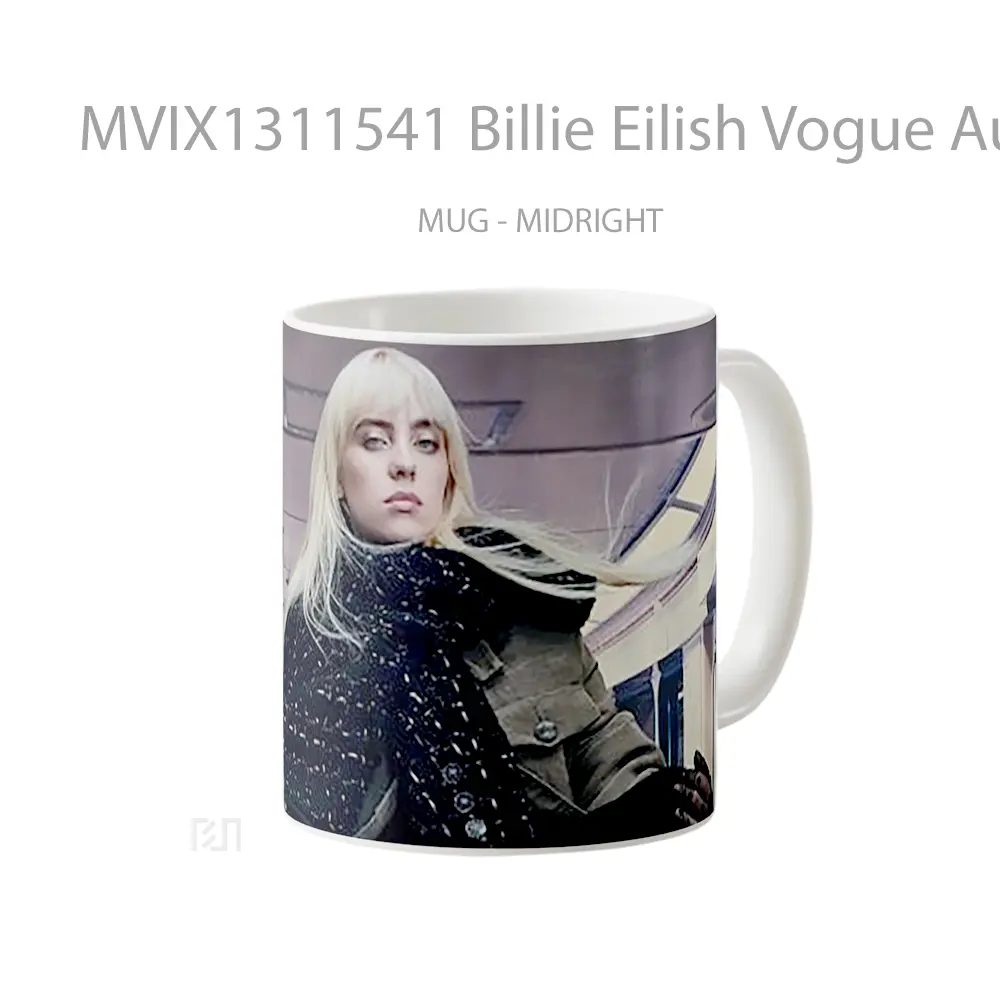 Mug Billie Eilish Vogue Australia Gelas Selebriti - All-side / Desain