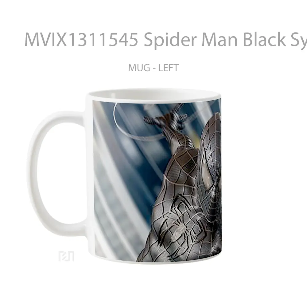 Mug Spider Man Black Symbiote Suit Gelas Superhero - All-side / Desain