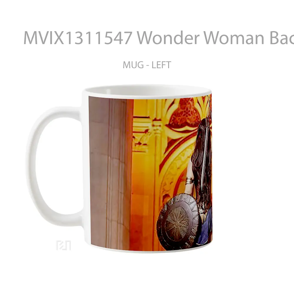 Mug Wonder Woman Back Gelas Superhero - All-side / Desain