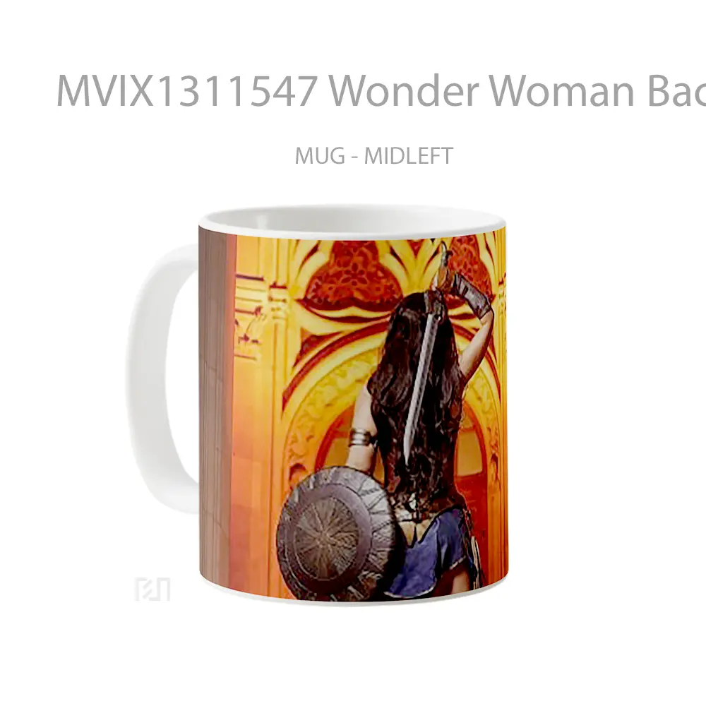 Mug Wonder Woman Back Gelas Superhero - All-side / Desain