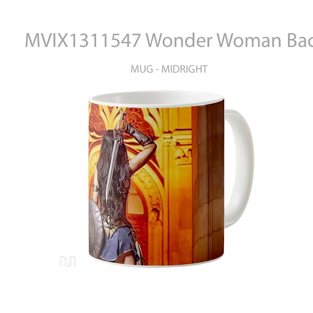 Mug Wonder Woman Back Gelas Superhero - All-side / Desain